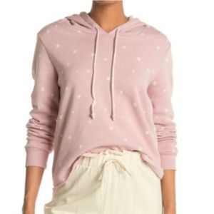 Alternative Star Raw Hem Drawstring Hoodie